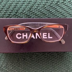 CHANEL vintage glasses with denim frame